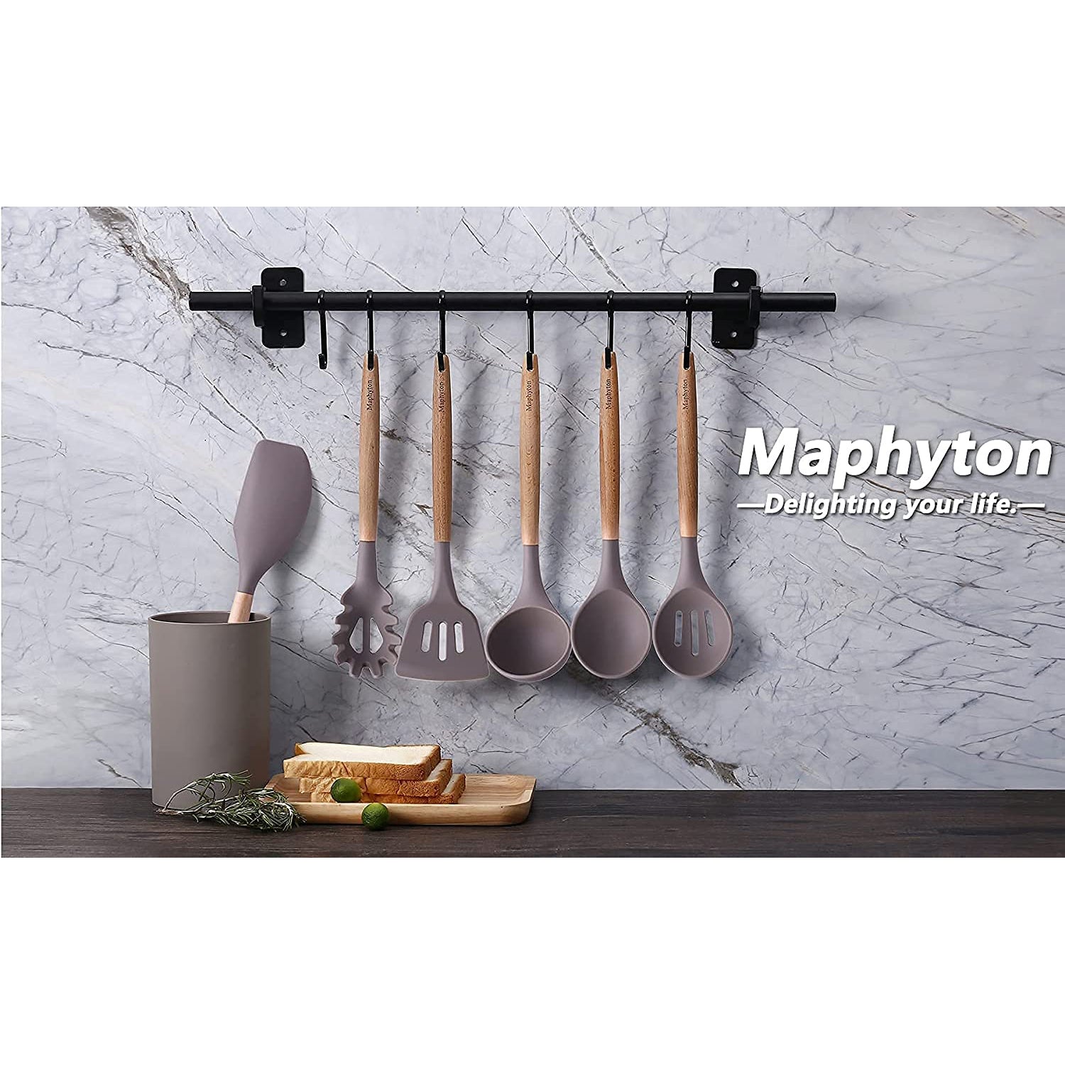 6-Piece: Maphyton Nonstick Silicone Cooking Utensils Set Kitchen Tools & Gadgets - DailySale