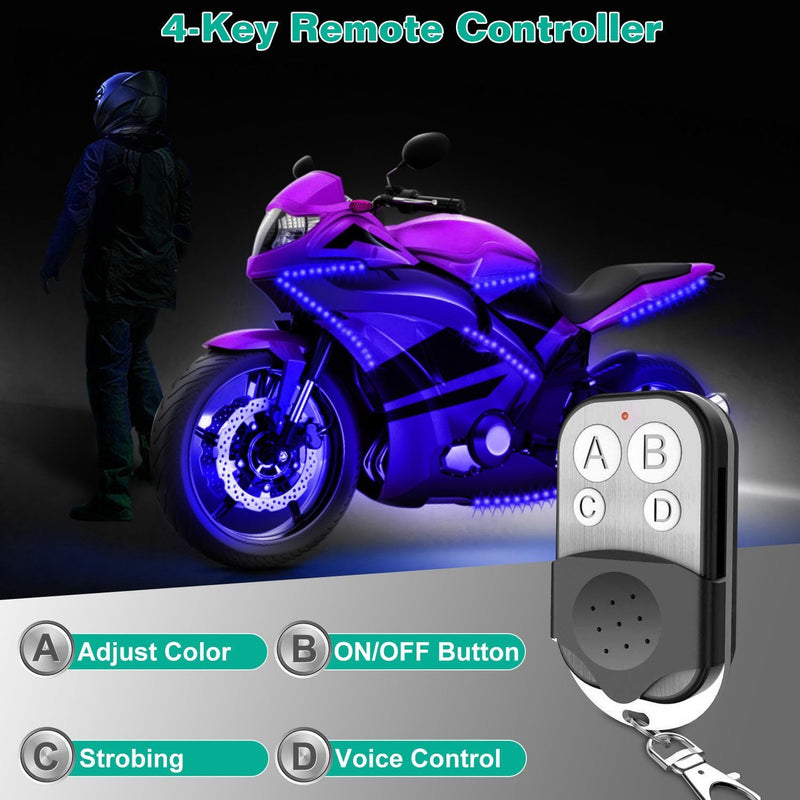 6-Piece: Motorcycle LED Light Strips Sports & Outdoors - DailySale