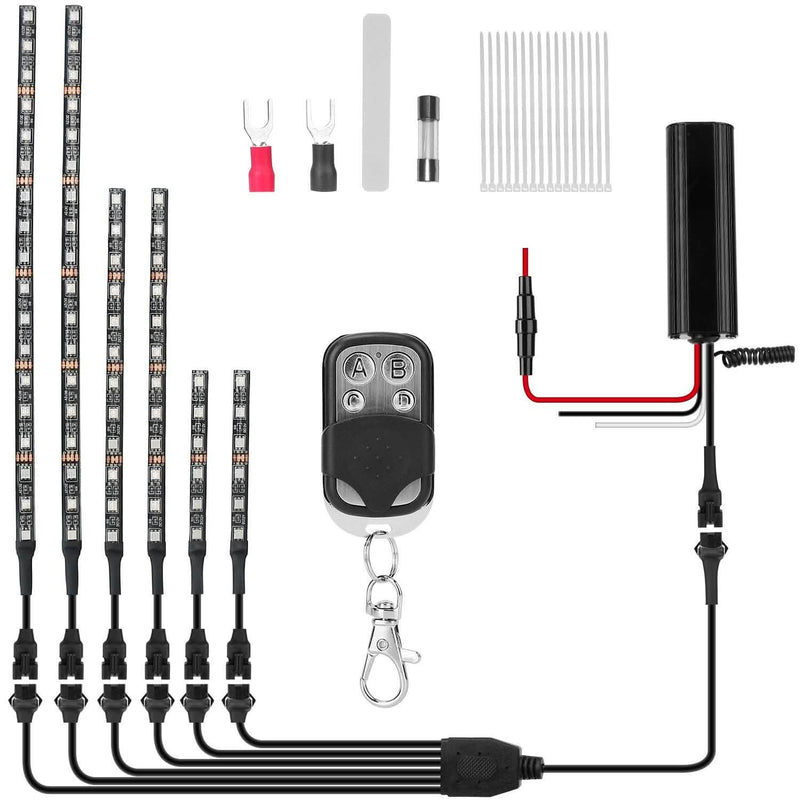 6-Piece: Motorcycle LED Light Strips Sports & Outdoors - DailySale