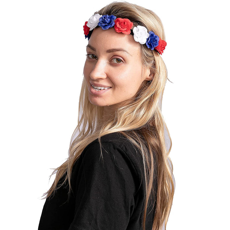 6-Piece: Patriotic Flower Headbands Holiday Decor & Apparel - DailySale