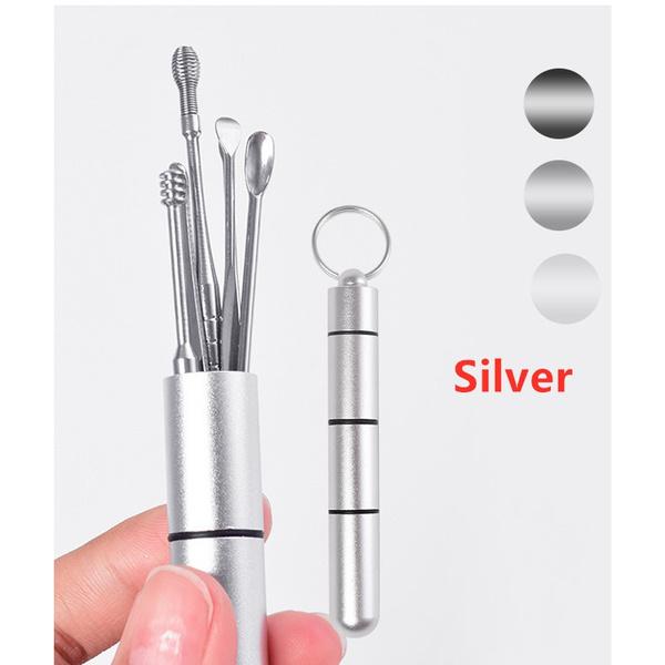 6-Piece: Portable Stainless Steel Ear Pick Set