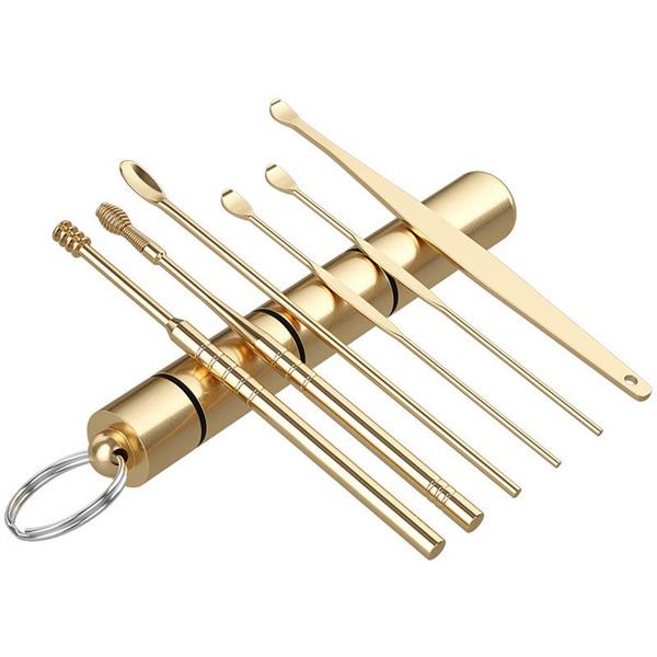 6-Piece: Portable Stainless Steel Ear Pick Set