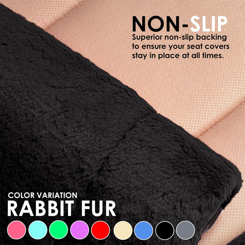 6-Piece Set: Doe16 Faux Rabbit Fur Car Seat Cushions Automotive - DailySale