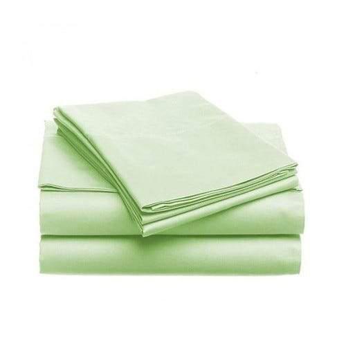 Folded twin-size 6-Piece Set of Egyptian Comfort 1600 Count Deep Pocket Bed Sheets in color mint