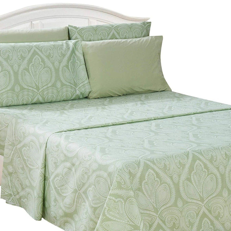 6-Piece Set: Paisley Bed Sheets - Assorted Sizes Linen & Bedding Twin Sage - DailySale
