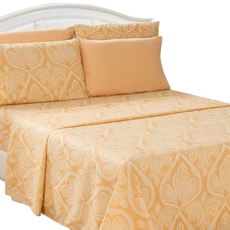6-Piece Set: Paisley Bed Sheets - Assorted Sizes Linen & Bedding Twin Taupe - DailySale
