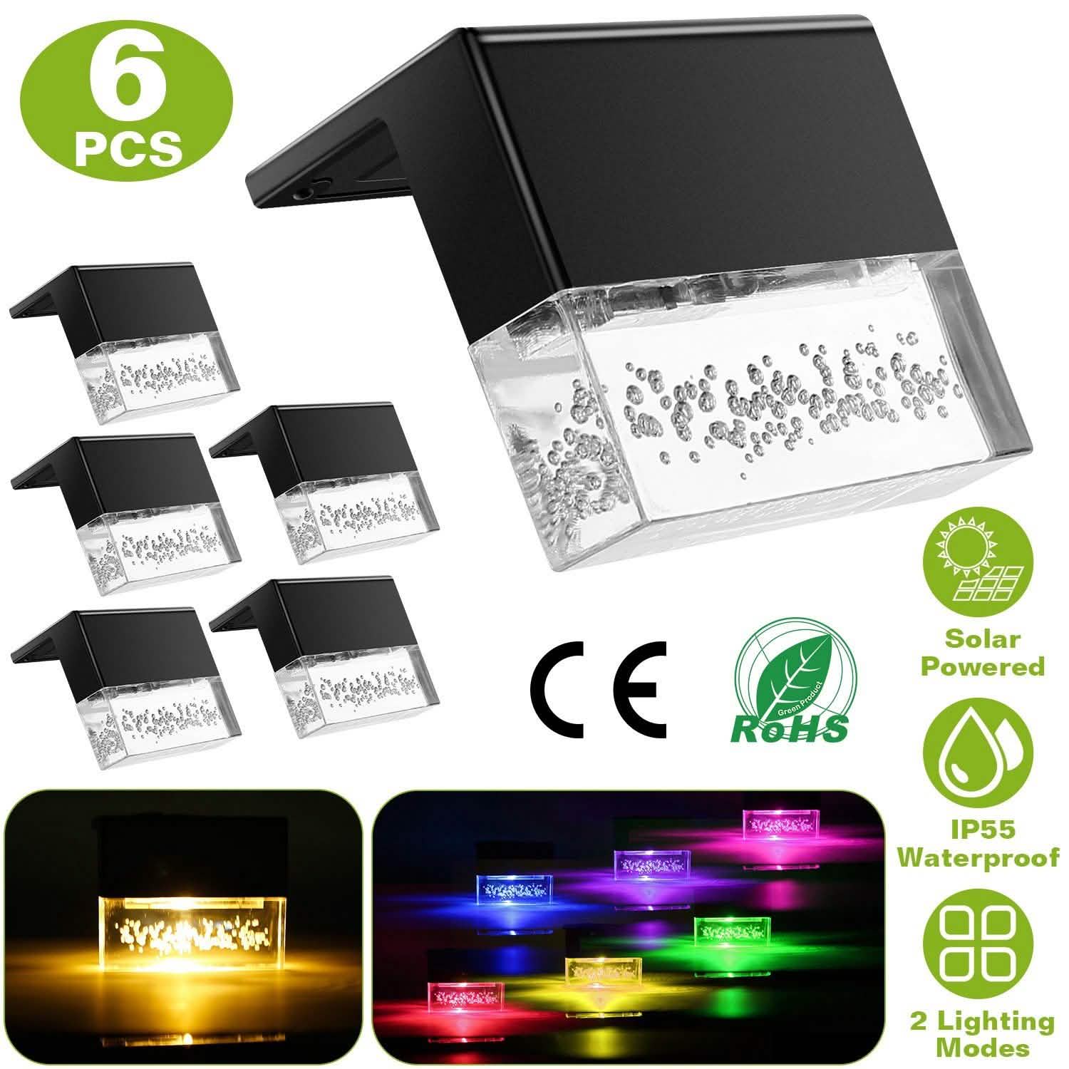 6-Piece: Solar Powered Acrylic Bubbles Decorative Deck Lights Outdoor Lighting - DailySale