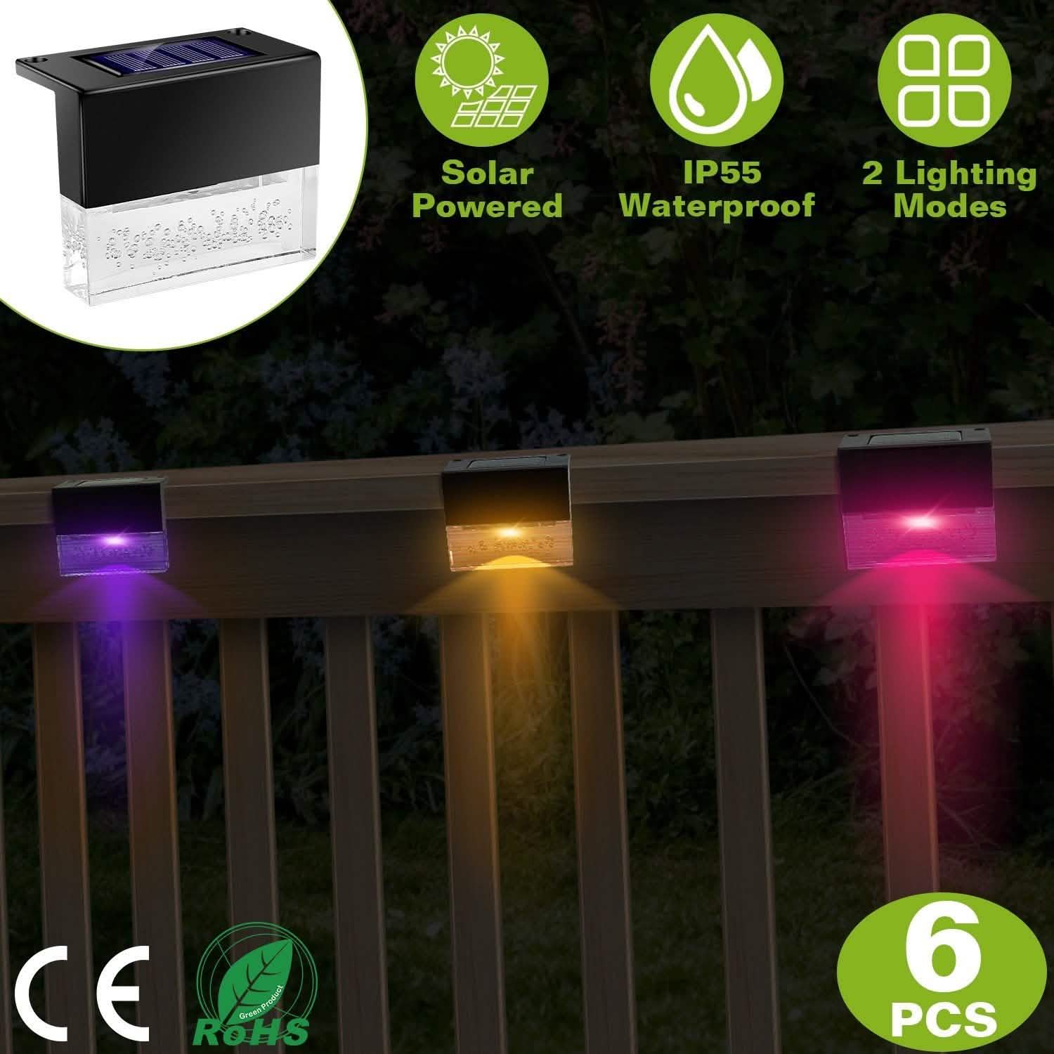 6-Piece: Solar Powered Acrylic Bubbles Decorative Deck Lights Outdoor Lighting - DailySale
