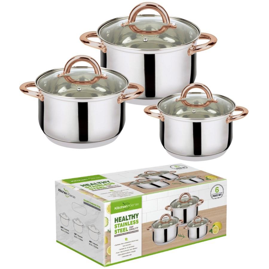 6-Piece: Stainless Steel Casserole Set Kitchen & Dining - DailySale