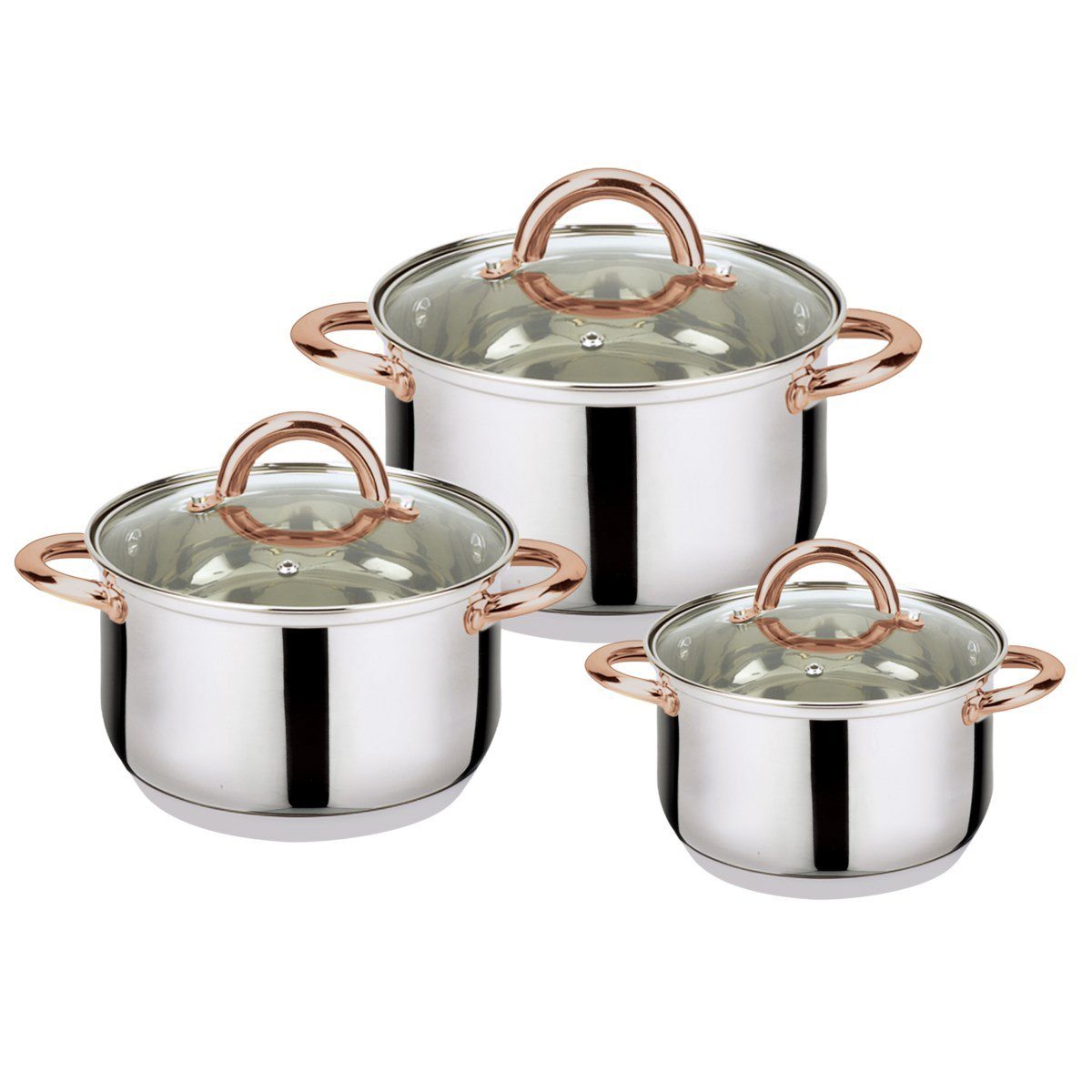 6-Piece: Stainless Steel Casserole Set Kitchen & Dining - DailySale