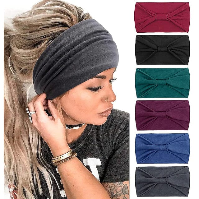 6-Piece: Wide Boho Bandeau Head Bands for Women Women's Shoes & Accessories Set 1 - DailySale