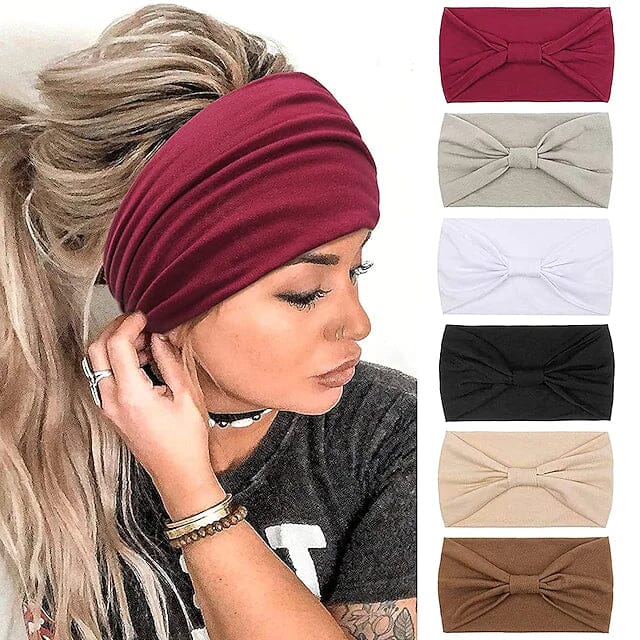 6-Piece: Wide Boho Bandeau Head Bands for Women Women's Shoes & Accessories Set 2 - DailySale