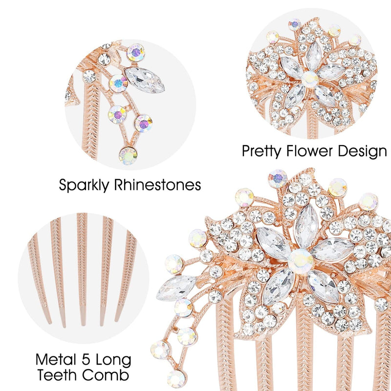 6-Pieces: Rhinestone Encrusted Hairpin Barrette Accessory Beauty & Personal Care - DailySale