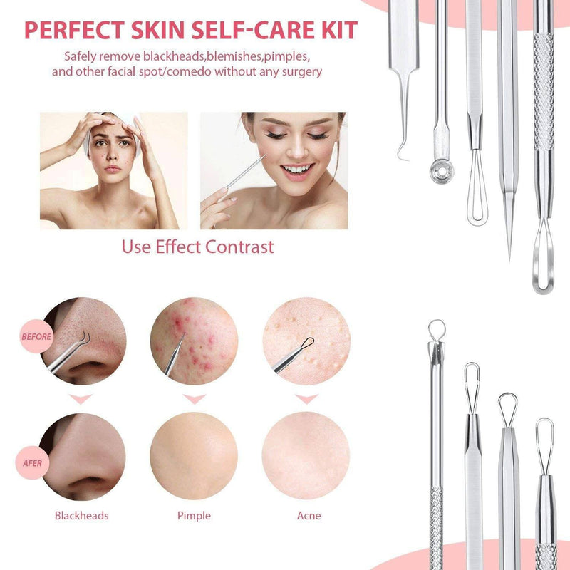 6-Pieces Set: Blackhead Remover Comedones Extractor Acne Removal Kit Beauty & Personal Care - DailySale