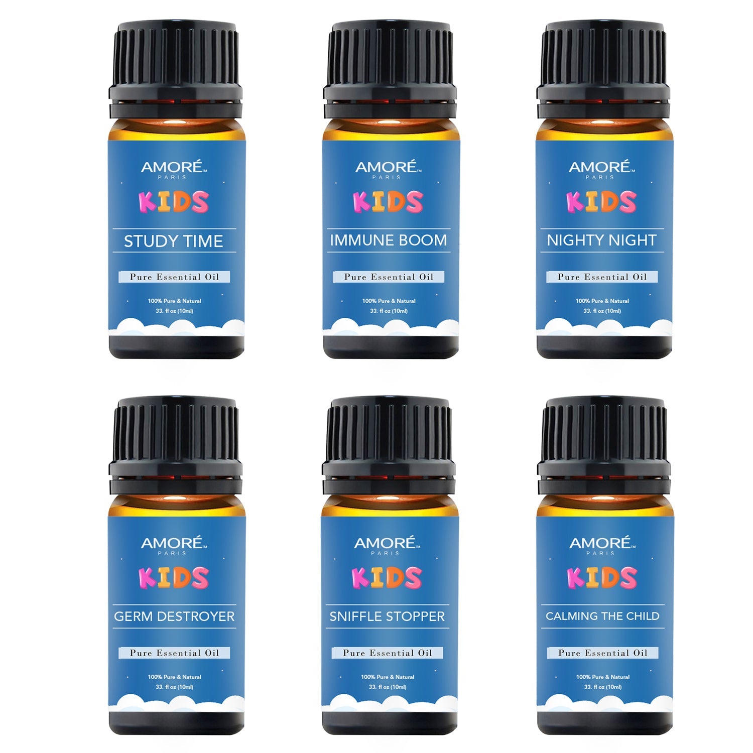 6-Pieces Set: Natural Aromatherapy Kids Safe Essential Oils Starter Set Wellness - DailySale