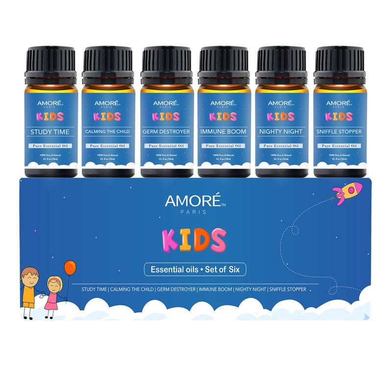 6-Pieces Set: Natural Aromatherapy Kids Safe Essential Oils Starter Set Wellness - DailySale