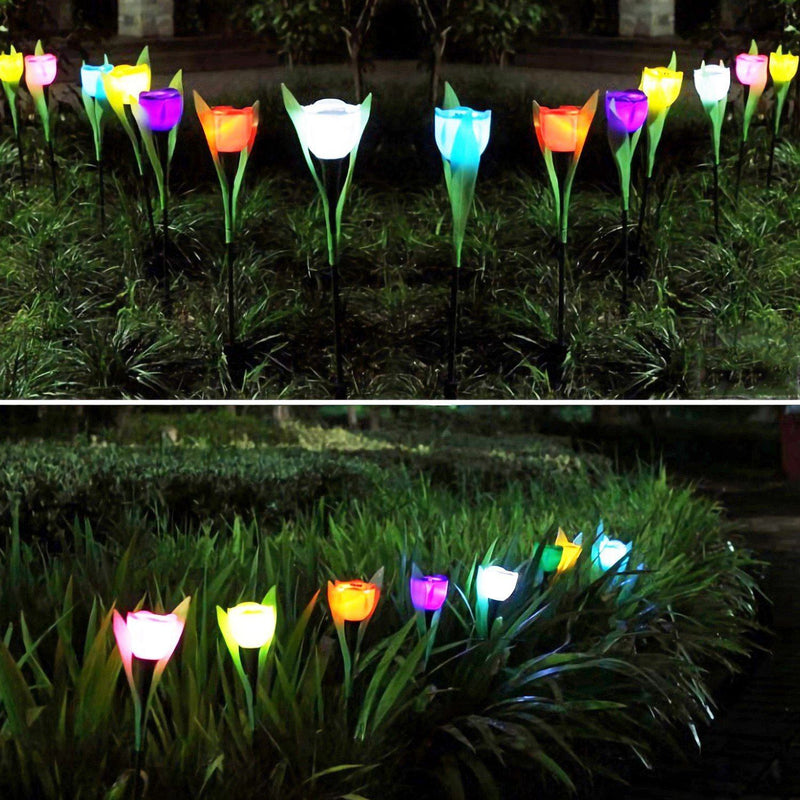 6-Pieces: Solar Garden Tulip Flower Lights Garden & Patio - DailySale
