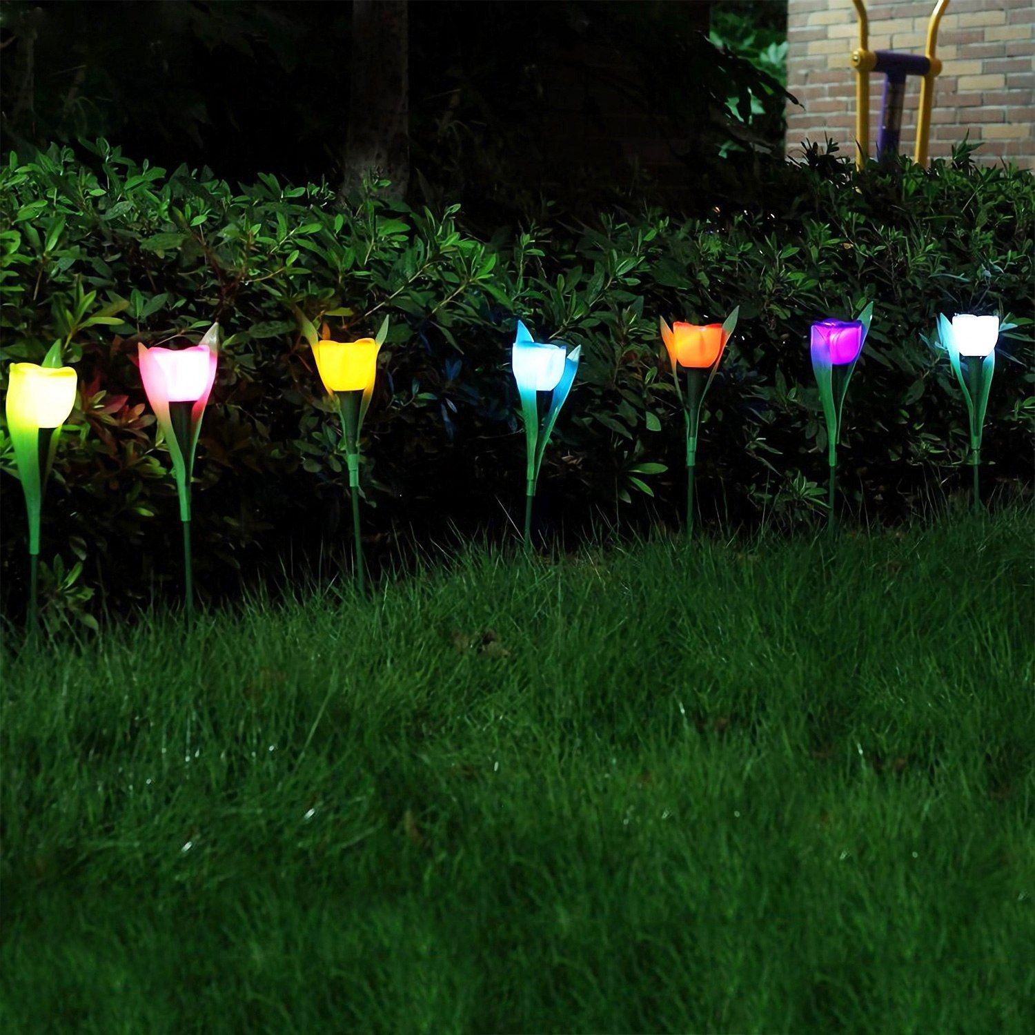 6-Pieces: Solar Garden Tulip Flower Lights Garden & Patio - DailySale