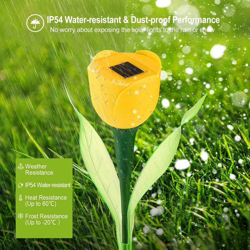 6-Pieces: Solar Garden Tulip Flower Lights Garden & Patio - DailySale