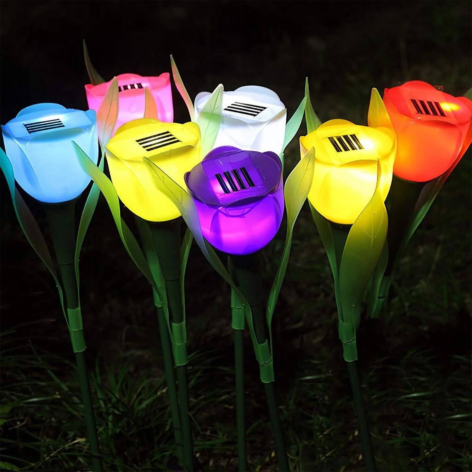 6-Pieces: Solar Garden Tulip Flower Lights Garden & Patio - DailySale