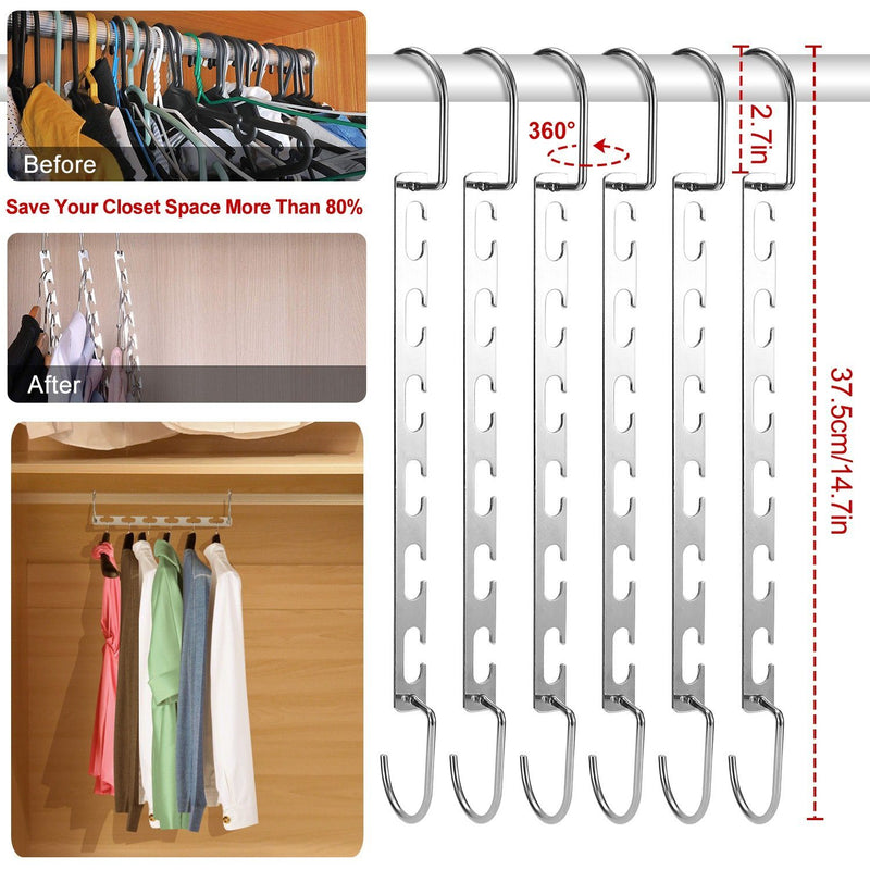 6-Pieces: Space Saving Clothes Hanger Closet & Storage - DailySale