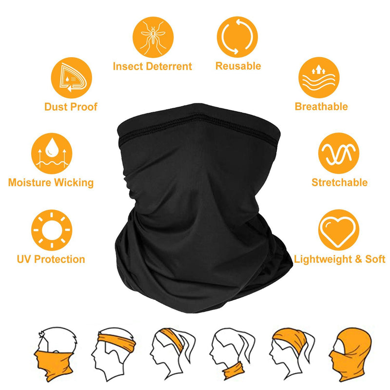 6-Pieces: Summer Neck Gaiter UV Sunscreen Protection Face Mask Face Masks & PPE - DailySale