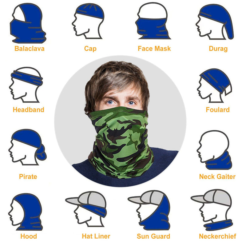 6-Pieces: Summer Neck Gaiter UV Sunscreen Protection Face Mask Scarf Face Masks & PPE - DailySale
