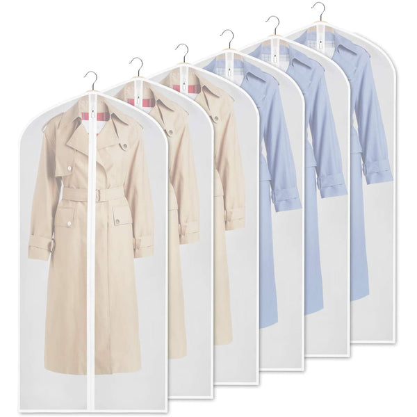 6-Pieces: Zilink Clear Garment Bag Dress Bags Closet & Storage - DailySale