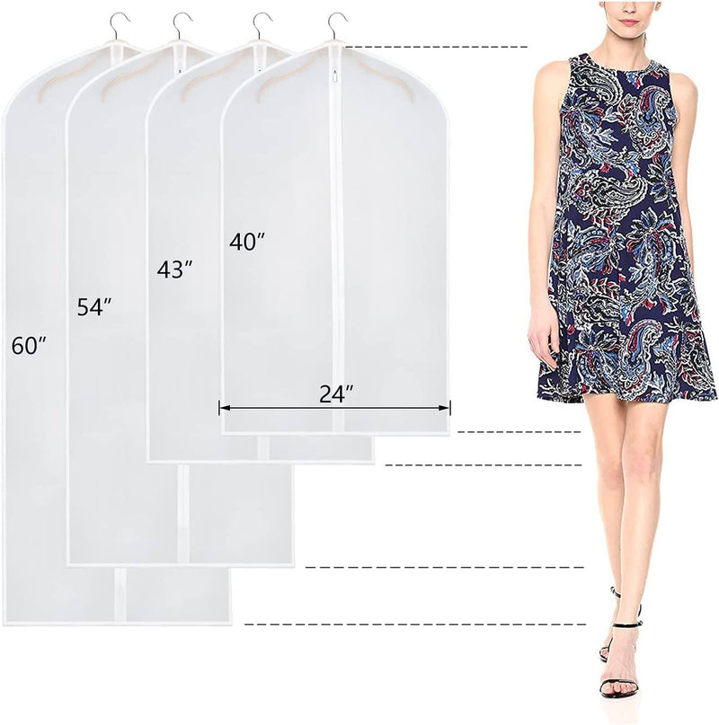 6-Pieces: Zilink Clear Garment Bag Dress Bags Closet & Storage - DailySale