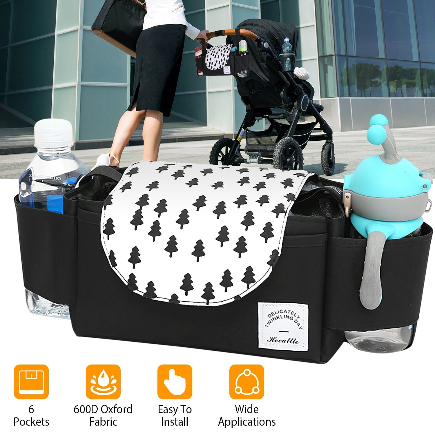 6-Pockets Baby Trolley Bag with Cup Holder Baby - DailySale