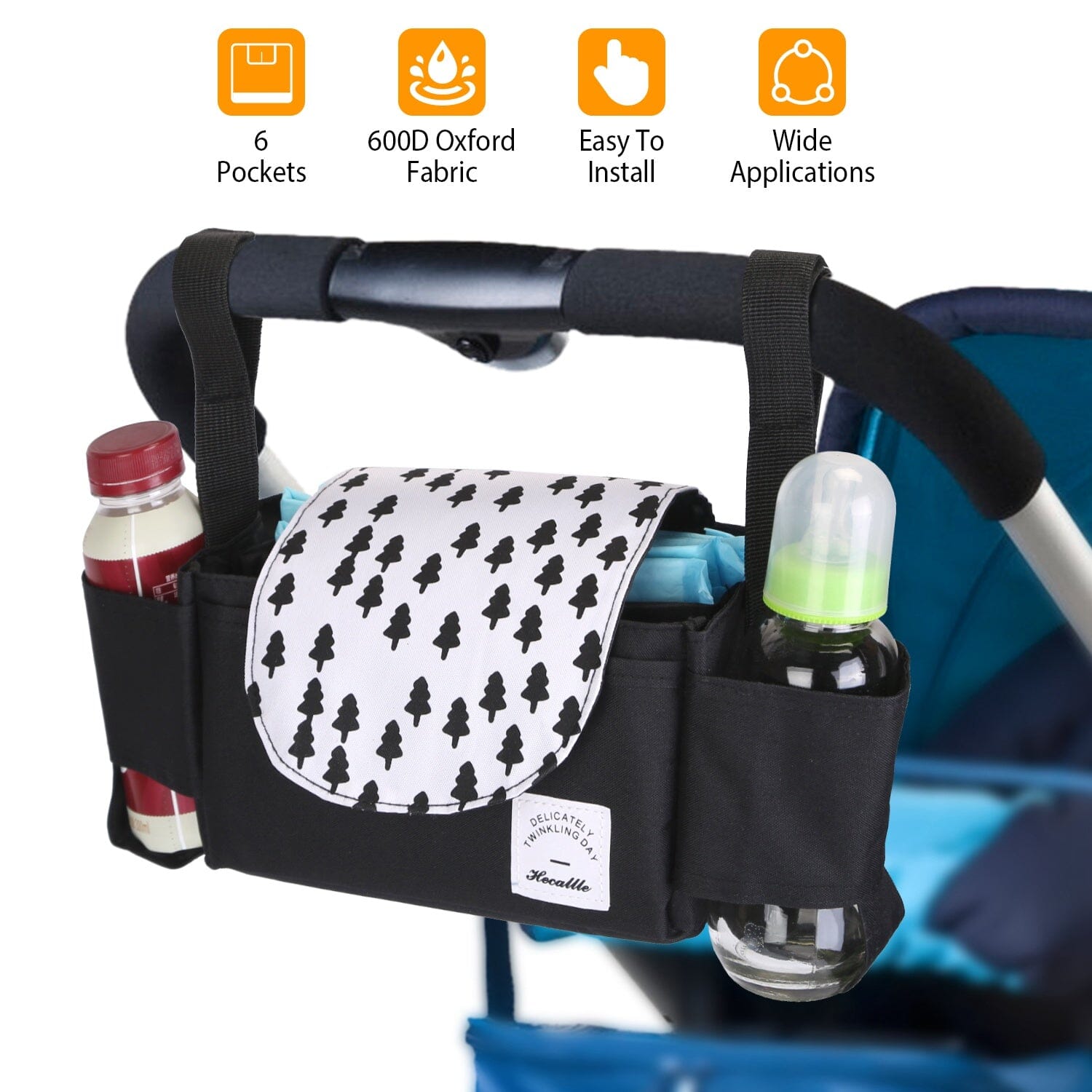 6-Pockets Baby Trolley Bag with Cup Holder Baby - DailySale