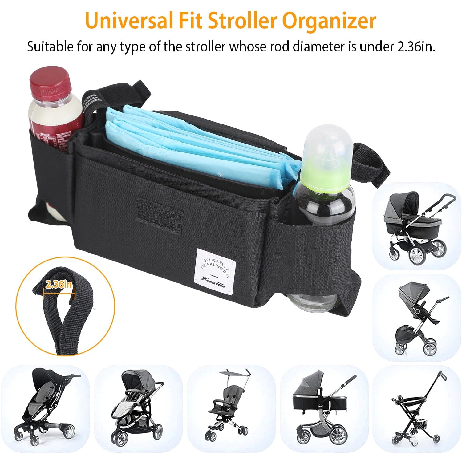 6-Pockets Baby Trolley Bag with Cup Holder Baby - DailySale