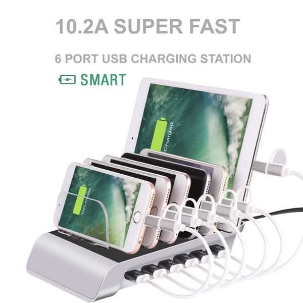 6 Port USB Charging Station Mobile Accessories - DailySale