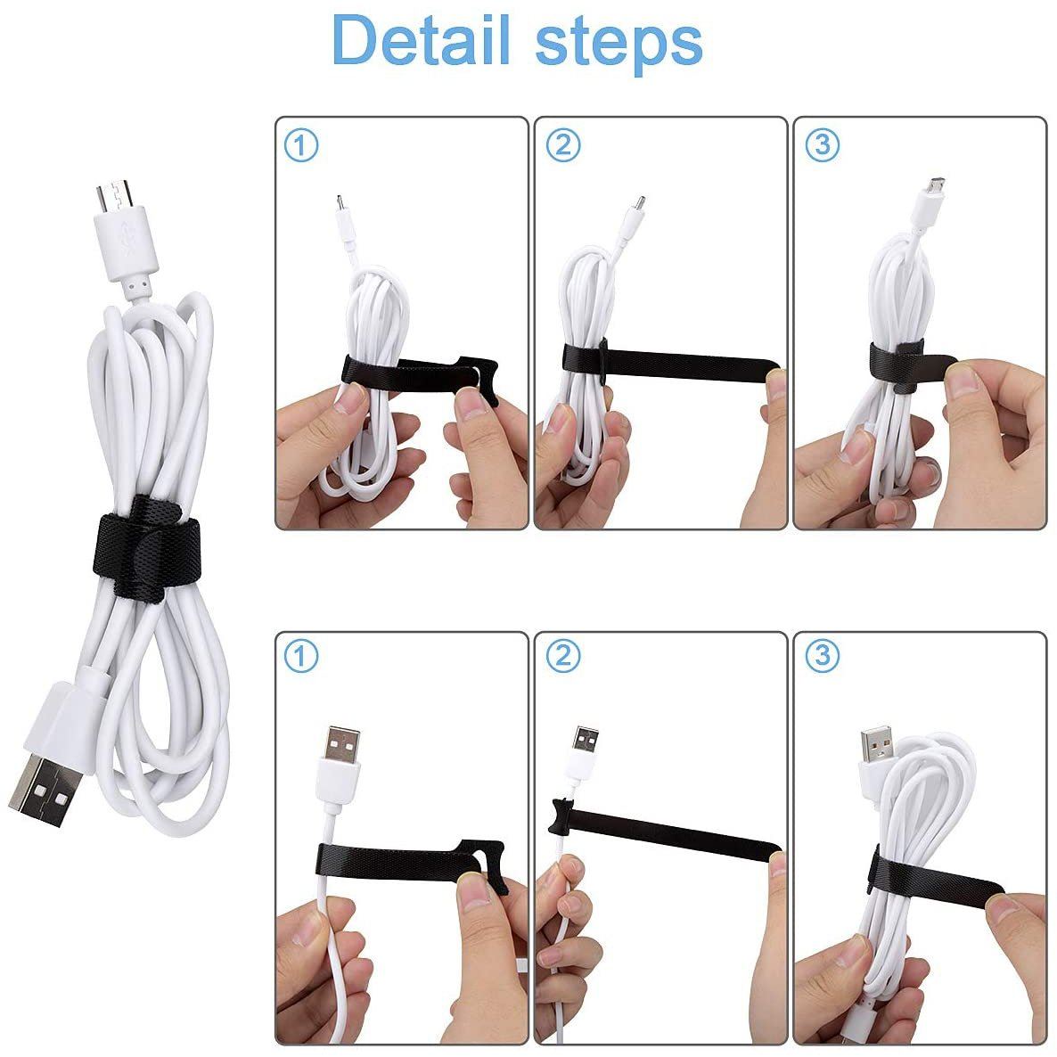 60-Pack: 6 Inches Reusable Cable Ties Everything Else - DailySale