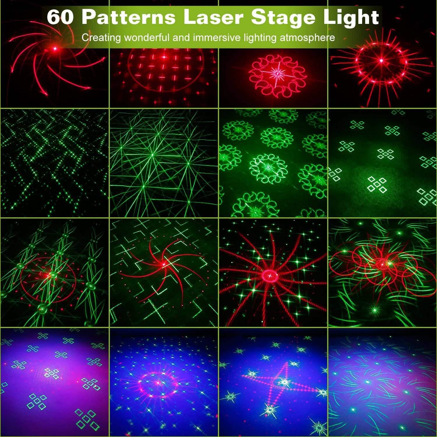 60 Pattern Laser Stage Light Sound Lighting & Decor - DailySale