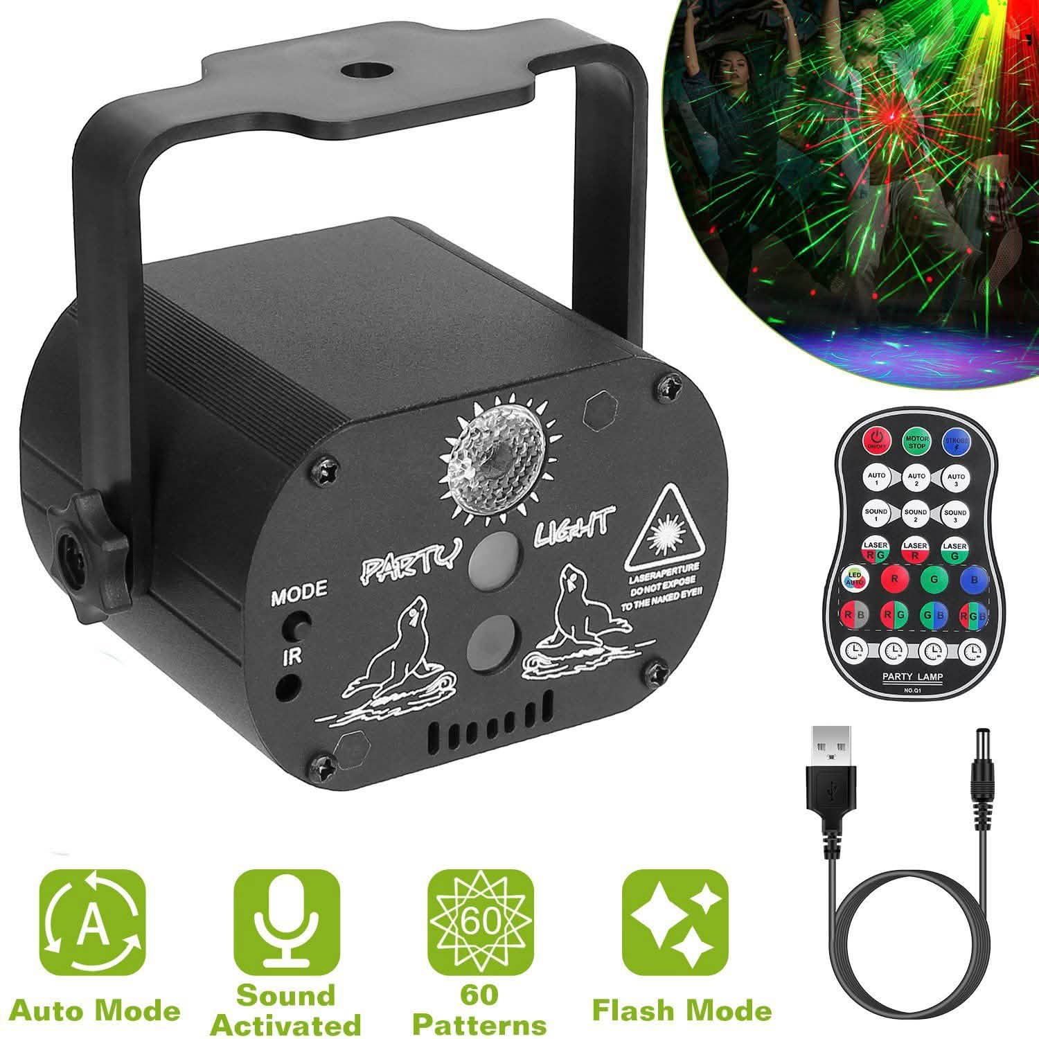 60 Pattern Laser Stage Light Sound Lighting & Decor - DailySale