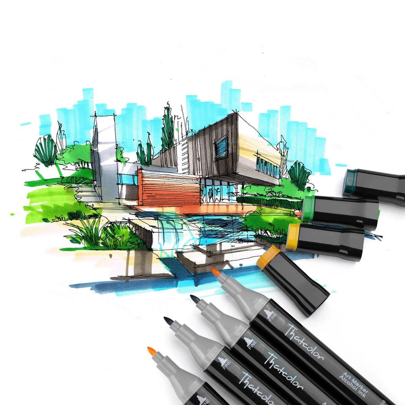 60-Piece: AGPtek Colors Dual Tips Marker Pen Set Everything Else - DailySale