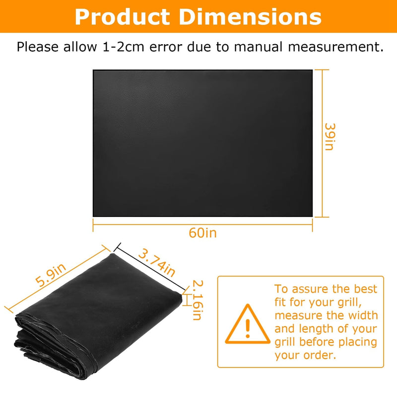 60 x 39" Under Grill Mat Folding Oil Absorbent Reusable Water Resistant Kitchen Tools & Gadgets - DailySale