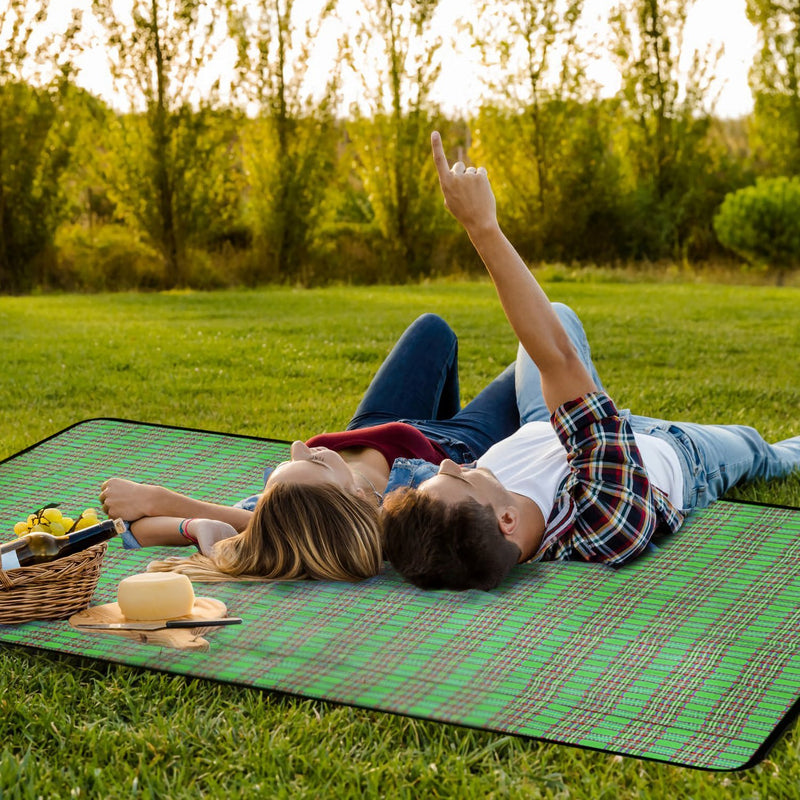 60" x 78" Foldable Waterproof Picnic Blanket with Strap