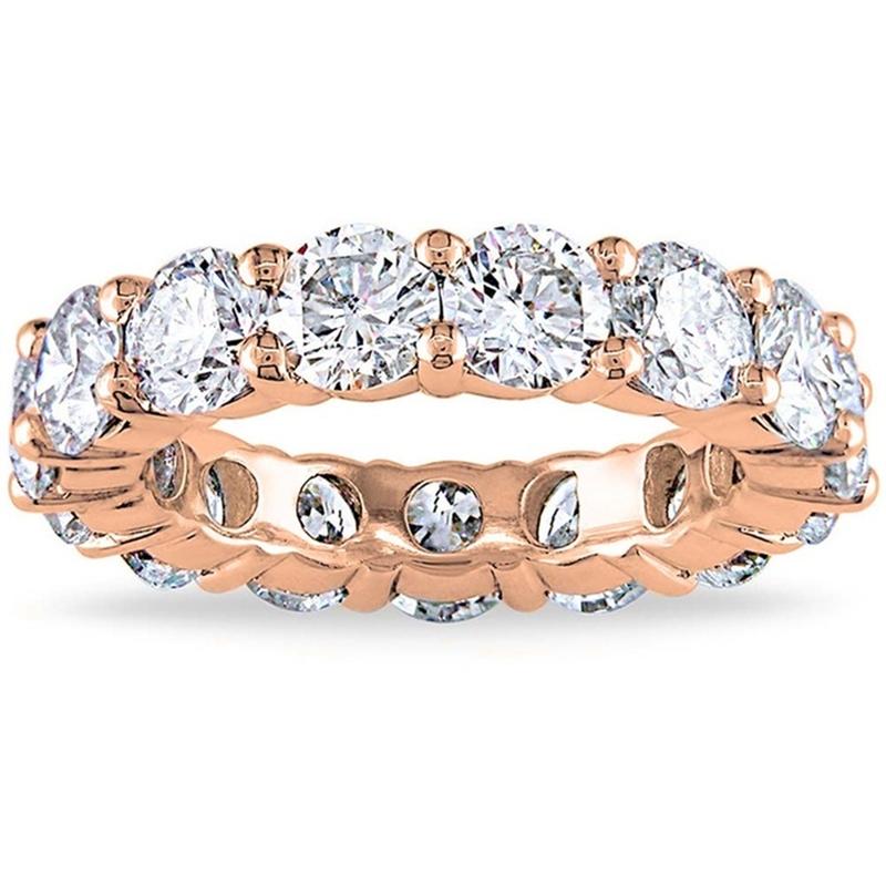6.00 CTTW Cubic Zirconia Eternity Band - Assorted Sizes Jewelry 5 Rose Gold - DailySale