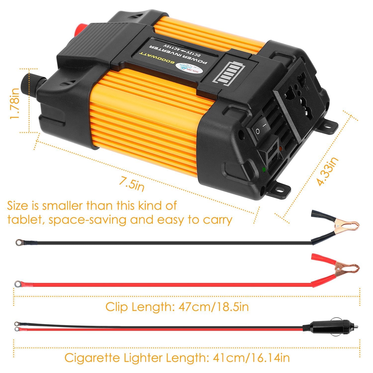 6000W Peak Power Inverter DC 1 Mobile Accessories - DailySale