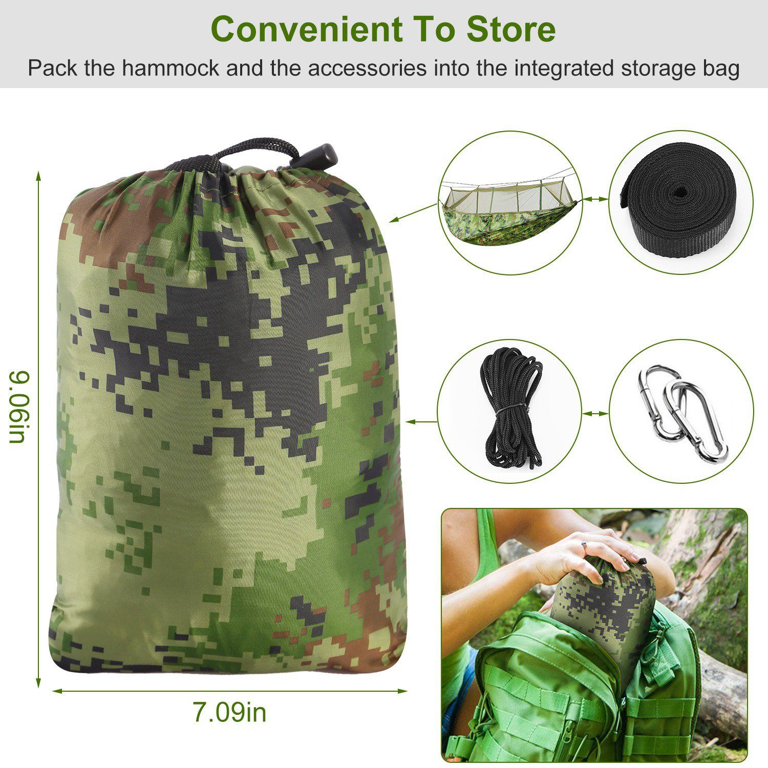 600lbs Load 2 Persons Hammock with Mosquito Net Sports & Outdoors - DailySale