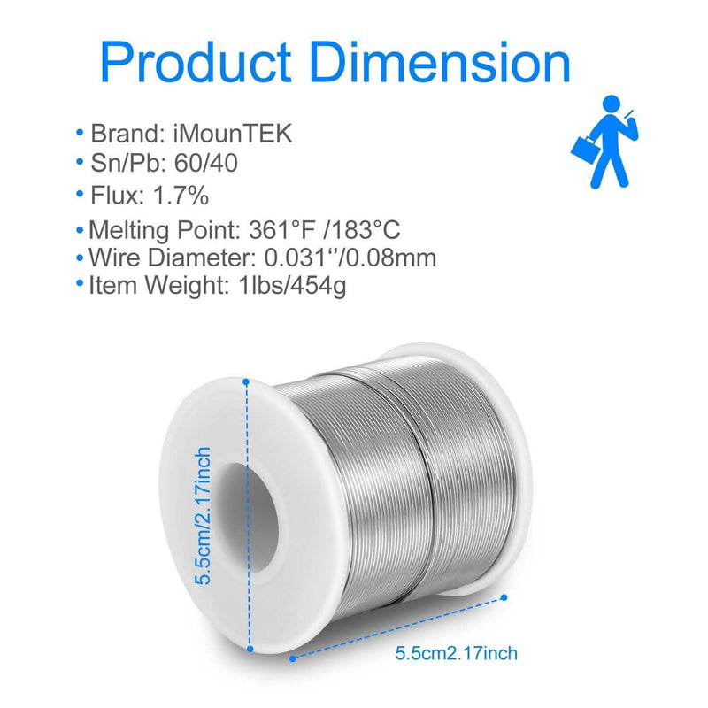 60/40 Tin Lead Rosin Core 0.8mm 1.7% Flux Electrical Solder Wire Everything Else - DailySale