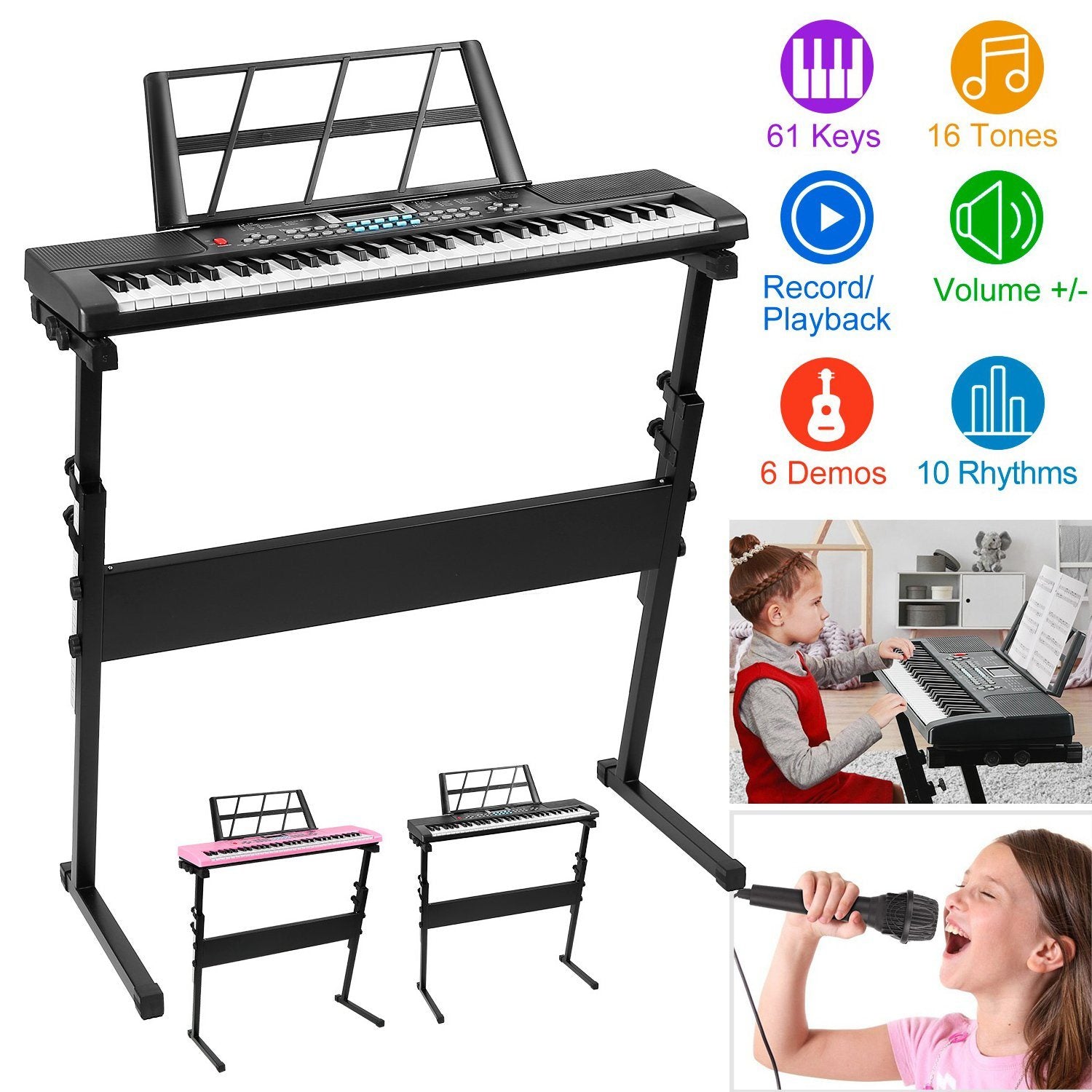 61 Keys Digital Music Electronic Keyboard Toys & Games - DailySale