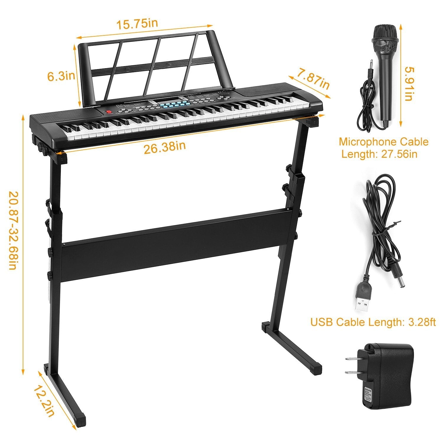 61 Keys Digital Music Electronic Keyboard Toys & Games - DailySale