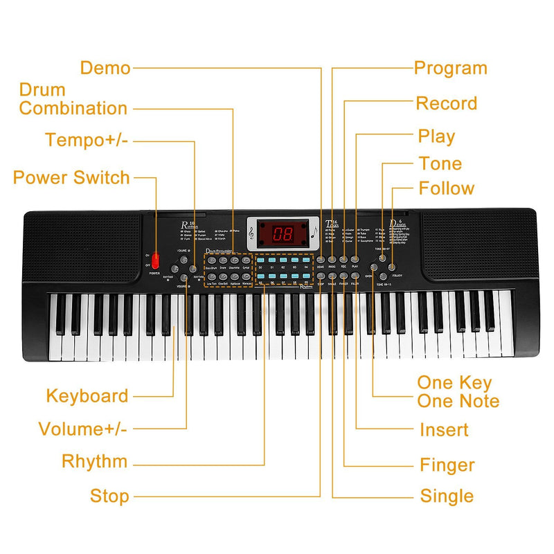61 Keys Digital Music Electronic Keyboard Toys & Games - DailySale