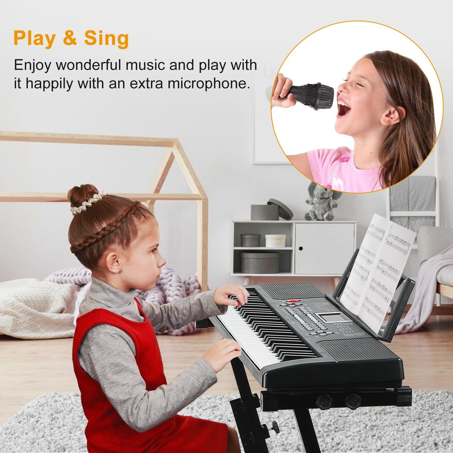 61 Keys Digital Music Electronic Keyboard Toys & Games - DailySale