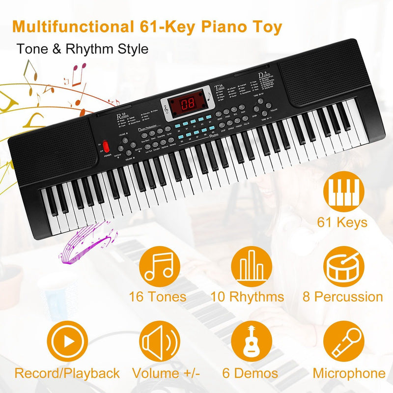 61 Keys Digital Music Electronic Keyboard Toys & Games - DailySale