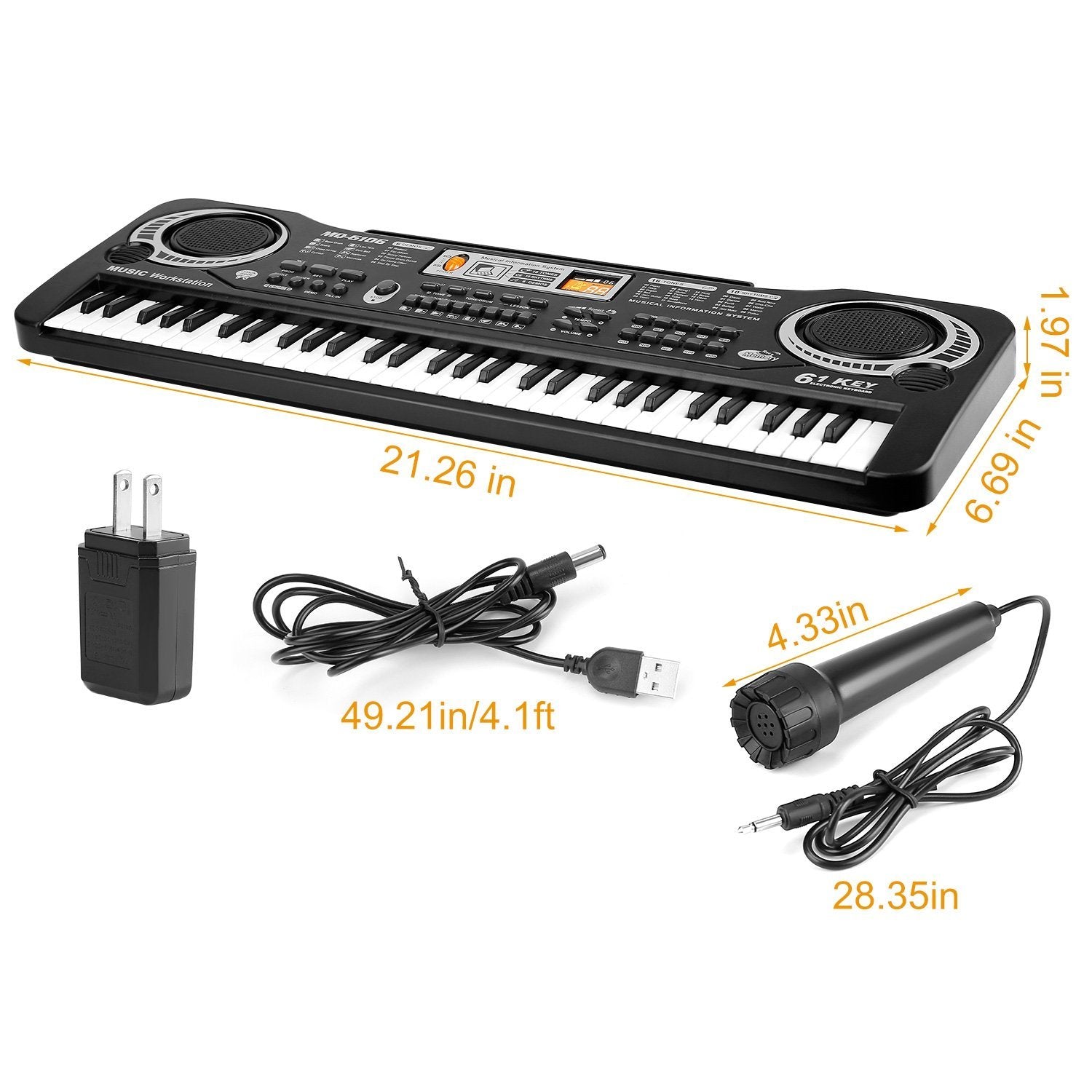 61 Keys Digital Music Electronic Keyboard Toys & Games - DailySale