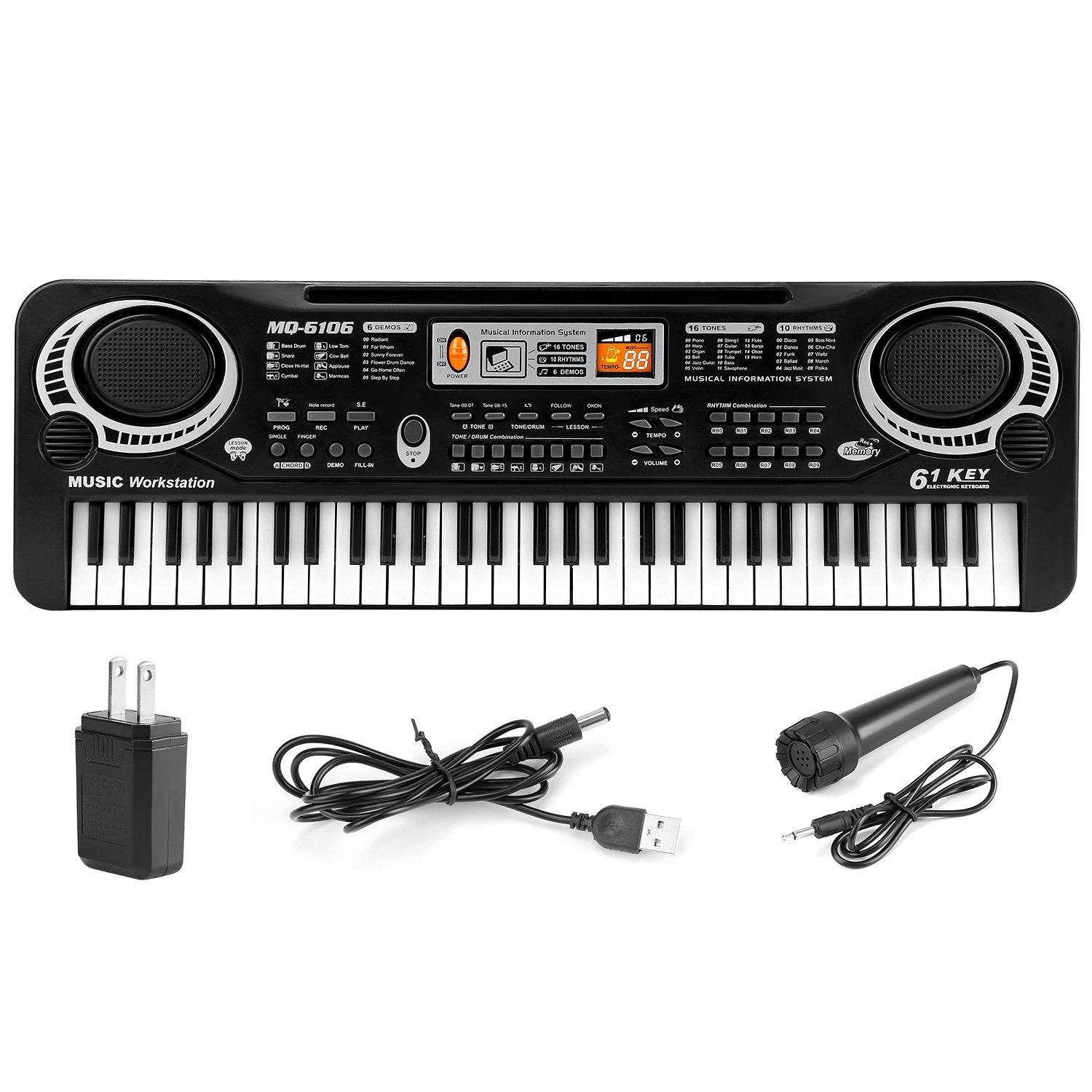 61 Keys Digital Music Electronic Keyboard Toys & Games - DailySale